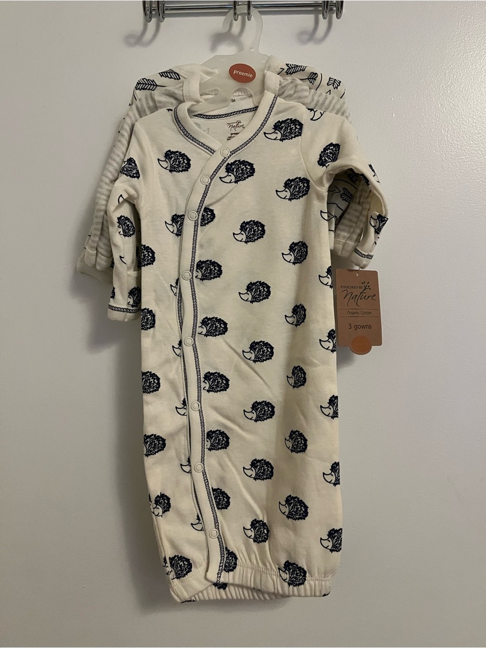NWT Set of 3 Organic Cotton Preemie Sleep Sacks/Gowns